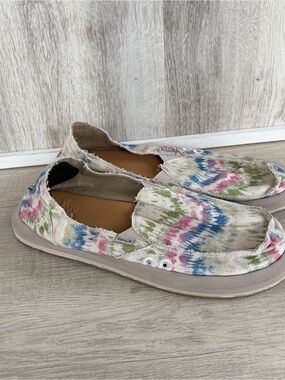 Sanuk Donna ST X Grateful Dead Tie-Dye Slip On Shoes Women 11 Hippie Psychedelic